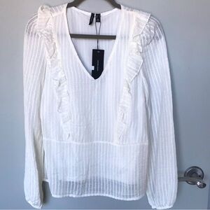 NWT Top with ruffle detail